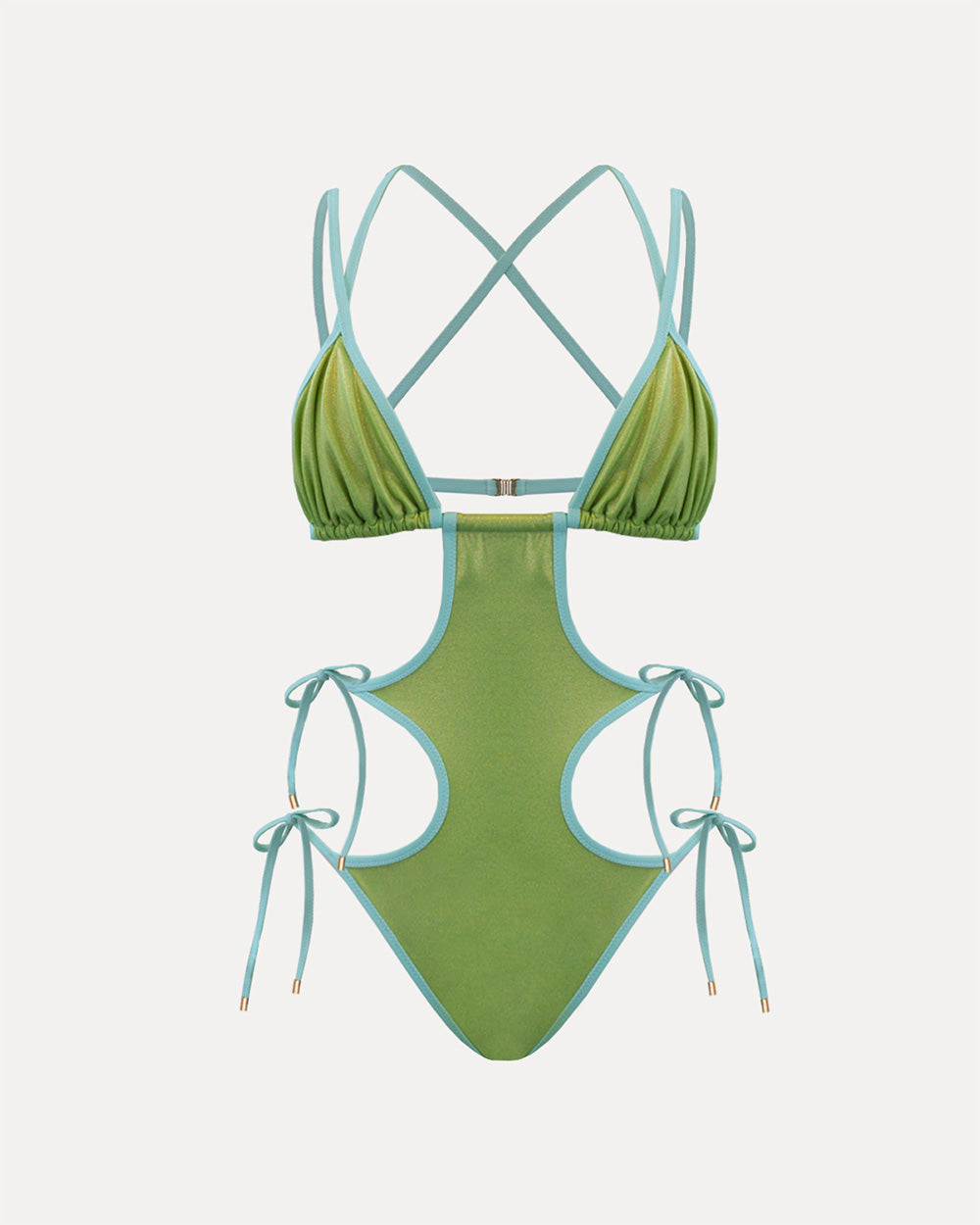 TOP BEACH PARTY GREEN/TURQUOISE